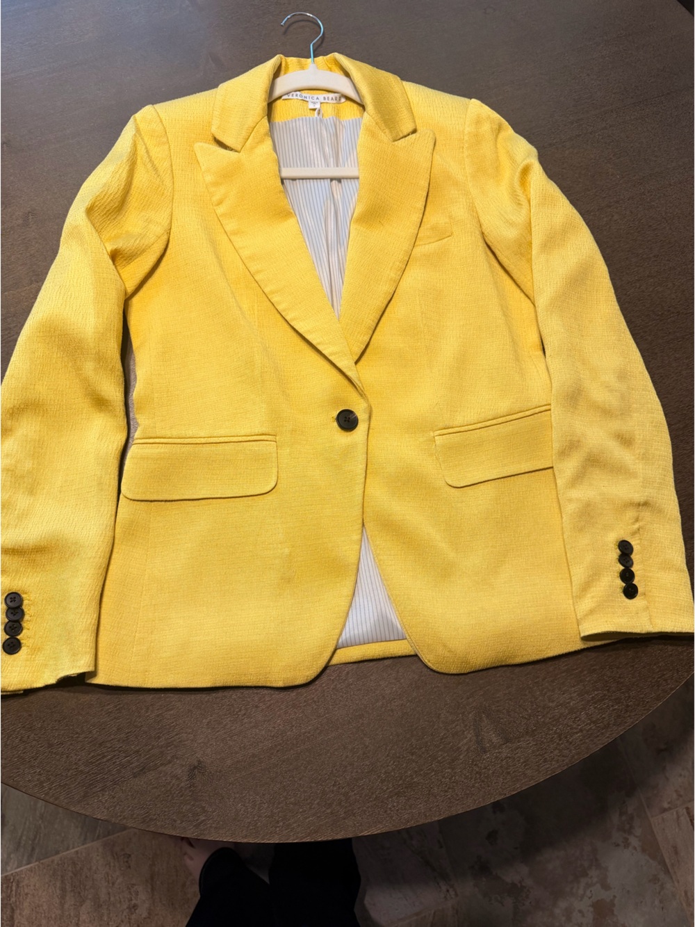 Veronica Beard Yellow Single Button Blazer (Dickey zip in compatible) | Size 6 - Picture 6 of 13